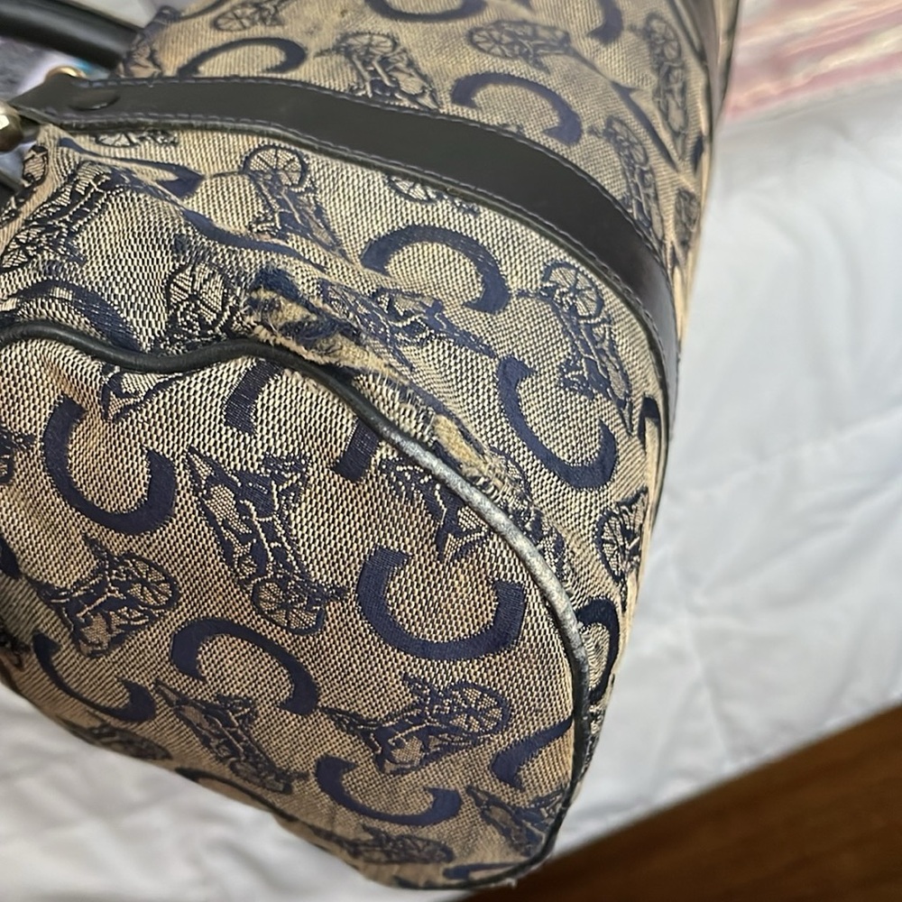 Celine Navy blue and Tan Bag - Picture 3 of 6